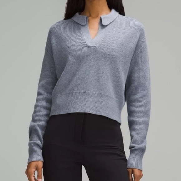 Lululemon Collared Merino Wool-Blend Sweater - Picture 1 of 4